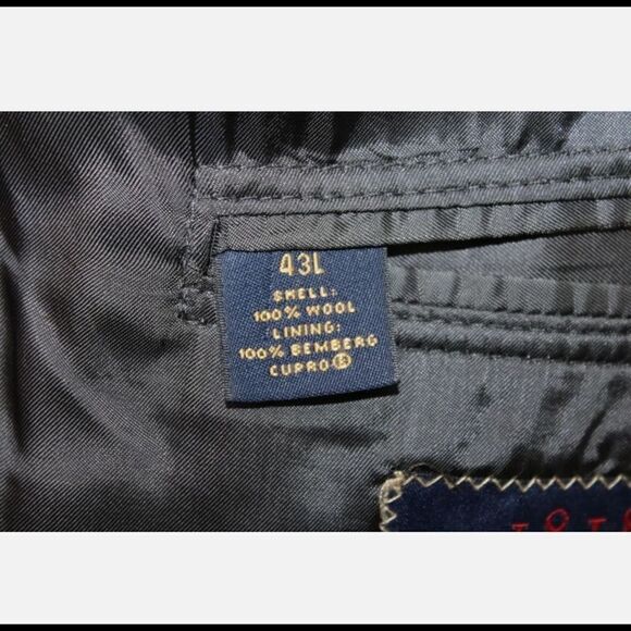 Brooks Brothers 1818 Madison Gray/Blue/Black Check Wool 2B Sportcoat Blazer 43L - Picture 6 of 8